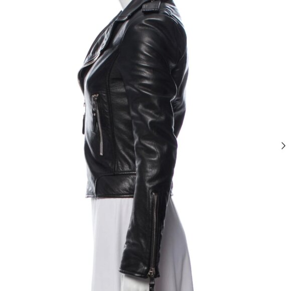 Balenciaga Lamb Leather Moto Jacket w/ Tags Size: S | US4, FR36 - Picture 3 of 4